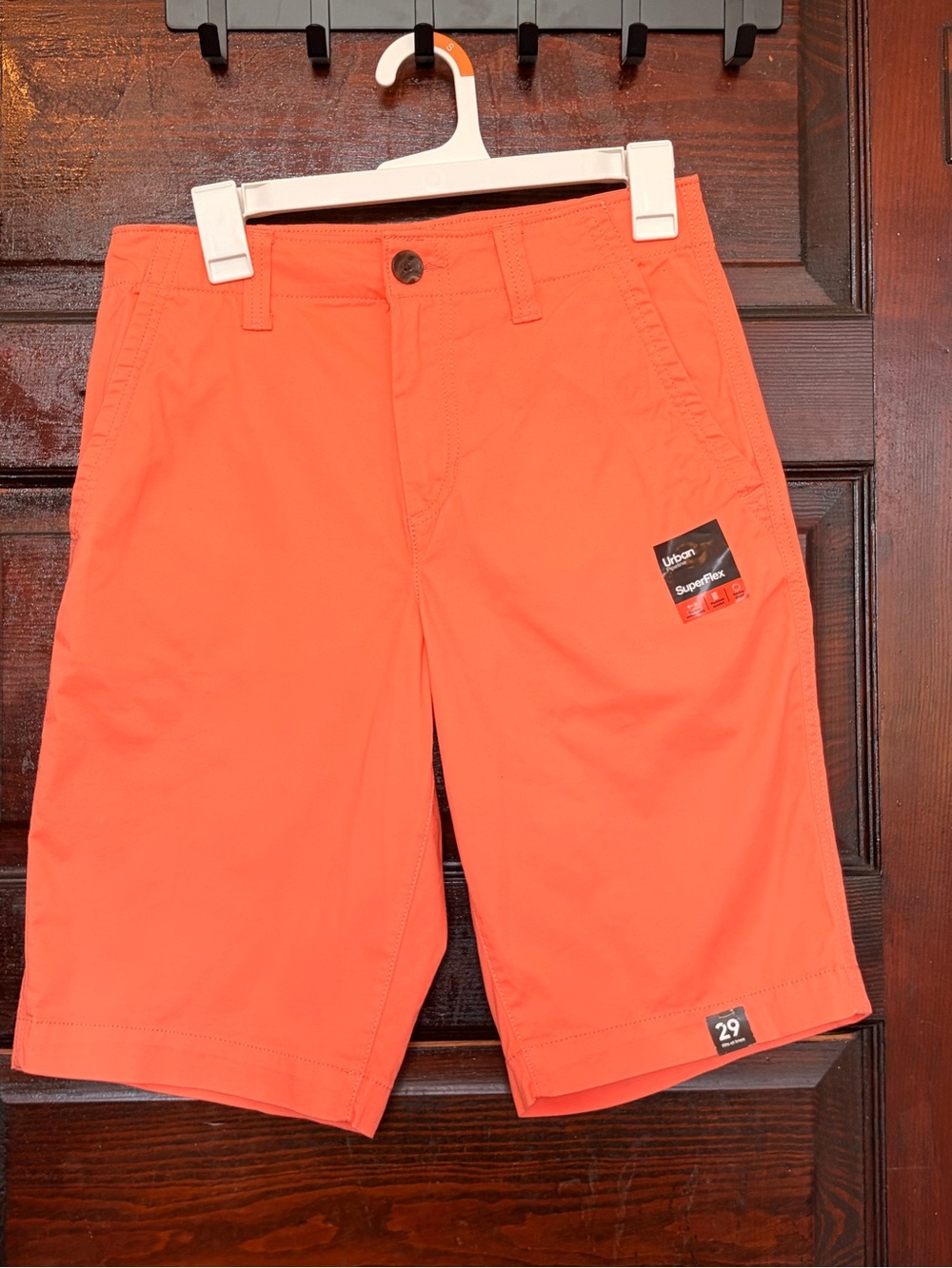 urban pipeline Orange Flat-Front Men's Shorts